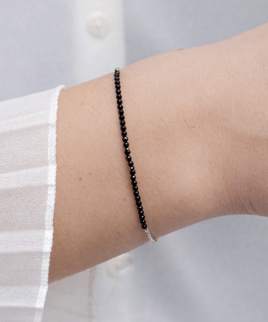 Браслет со шпинелью и серебром