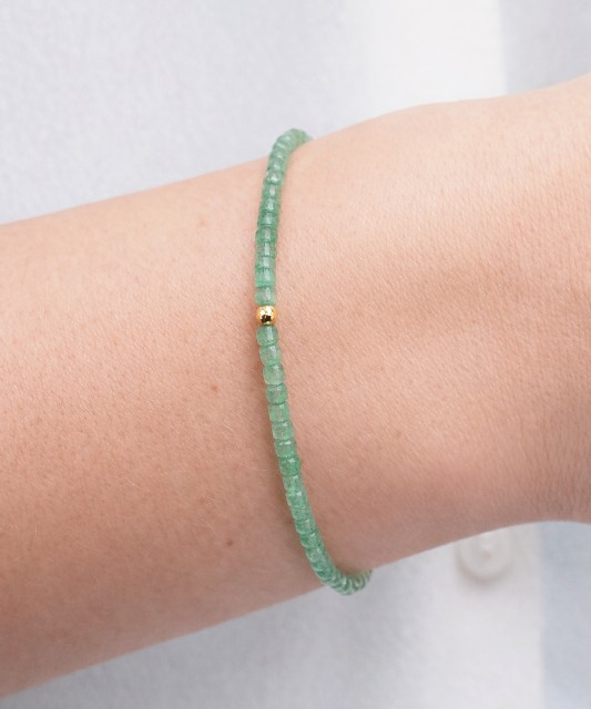 Браслет с агатом и позолоченным серебром