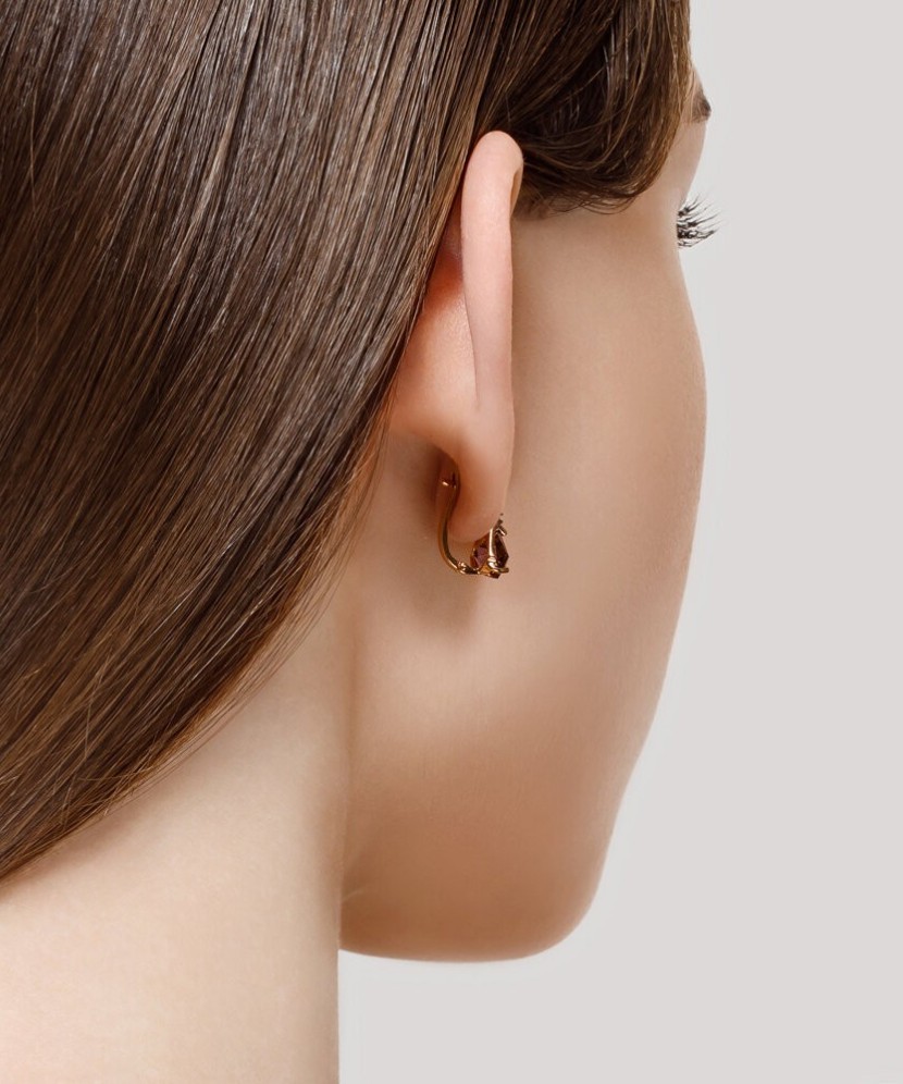 Kuldkõrvarõngad sitali+D1585 ja tsirkoonidega - Kuldkõrvarõngad - Goldinga