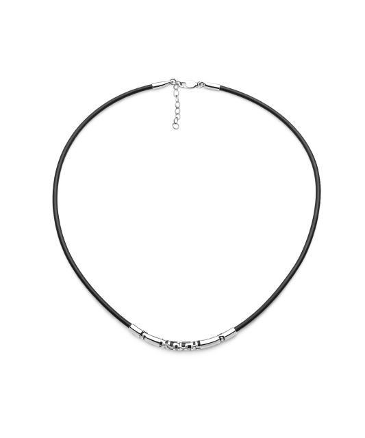 Кожаная цепочка с серебром