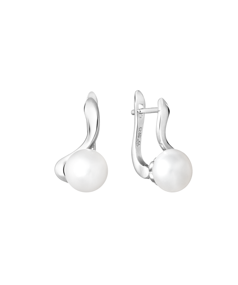 Hõbekõrvarõngad naturaalsete pärlitega Goldinga SK19369EL-W