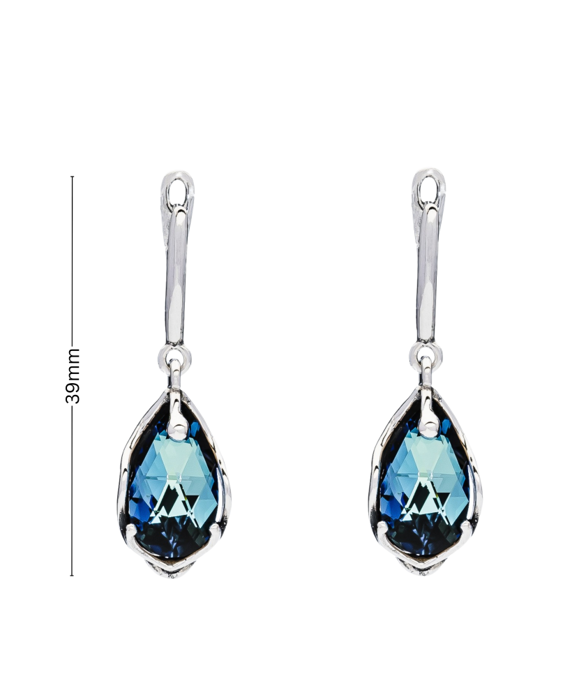 Hõbekõrvarõngad kristalliga Goldinga A430-MEL