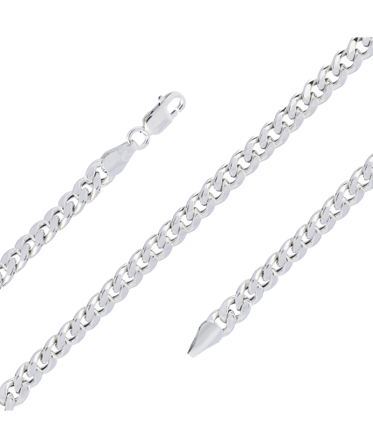 Hõbekett "Curb" Goldinga 03890