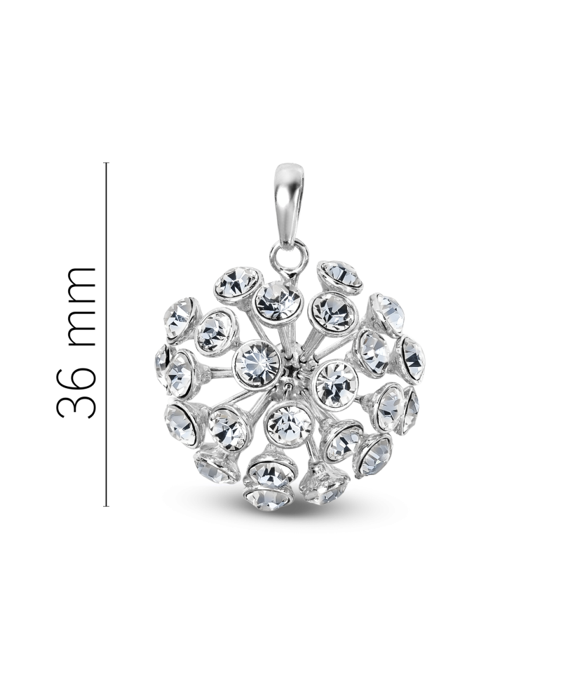 Hõbedane ripats kristallidega