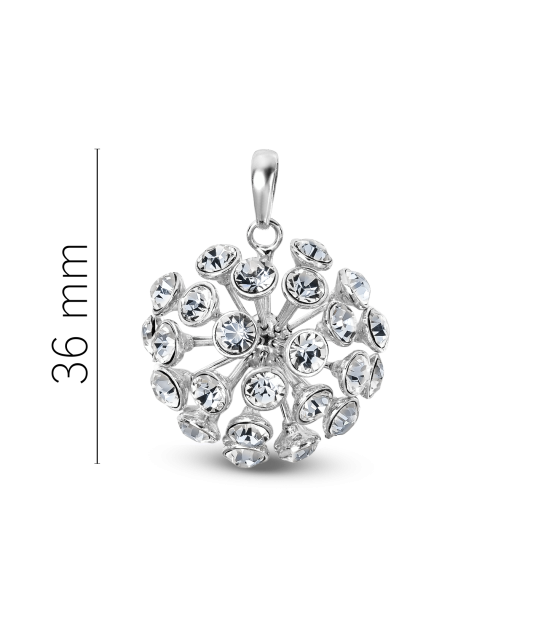 Hõbedane ripats kristallidega