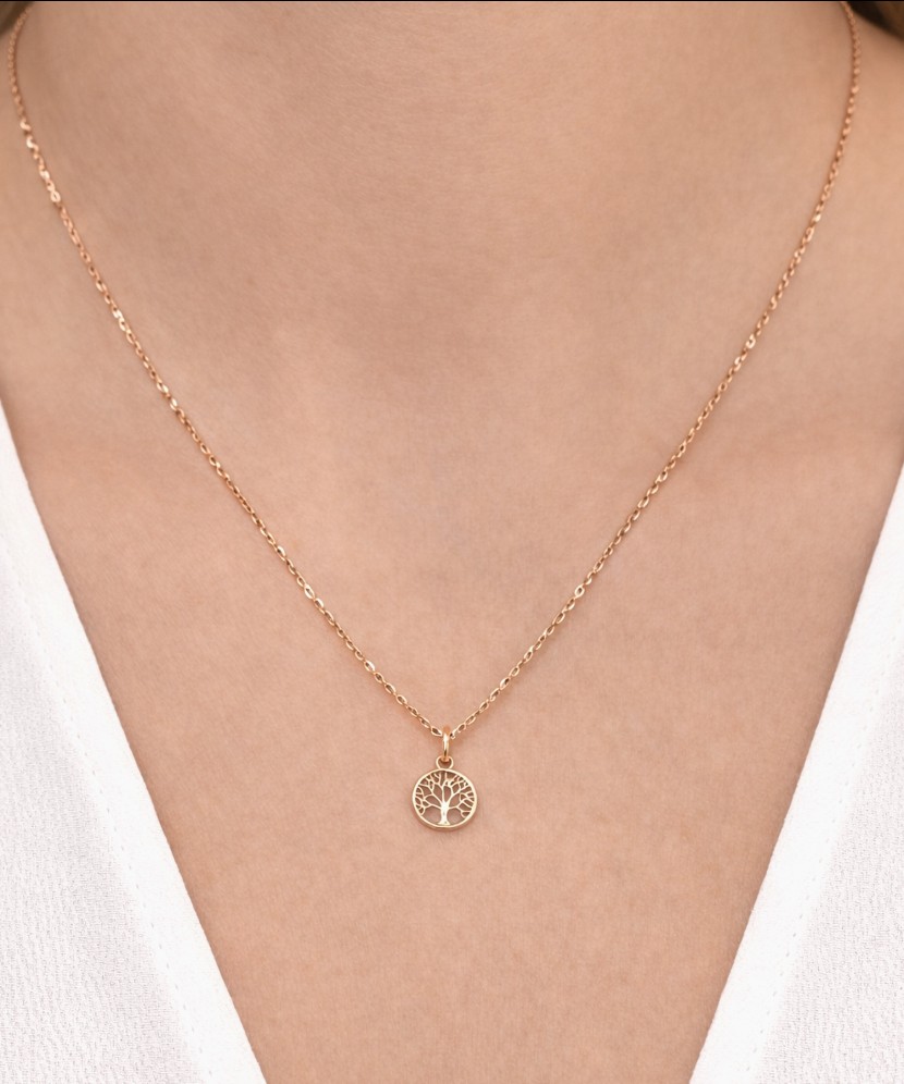 Kuldripats tsirkoonidega "elupuu"