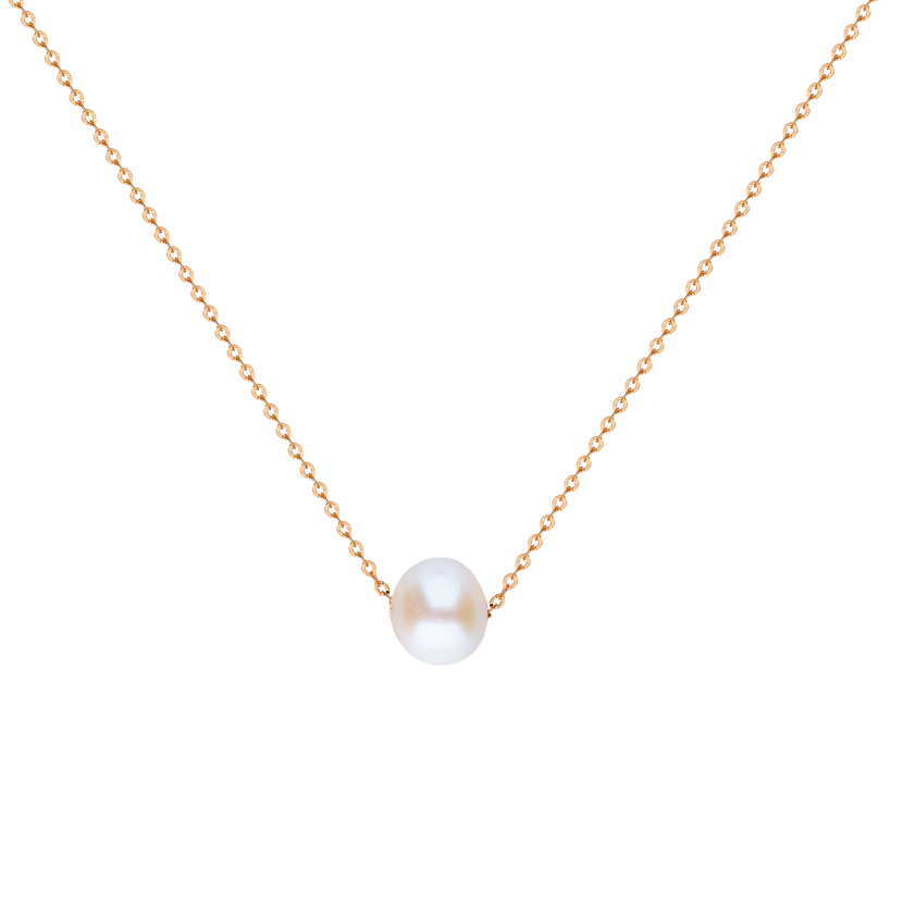 Золотая цепочка с жемчужной подвеской