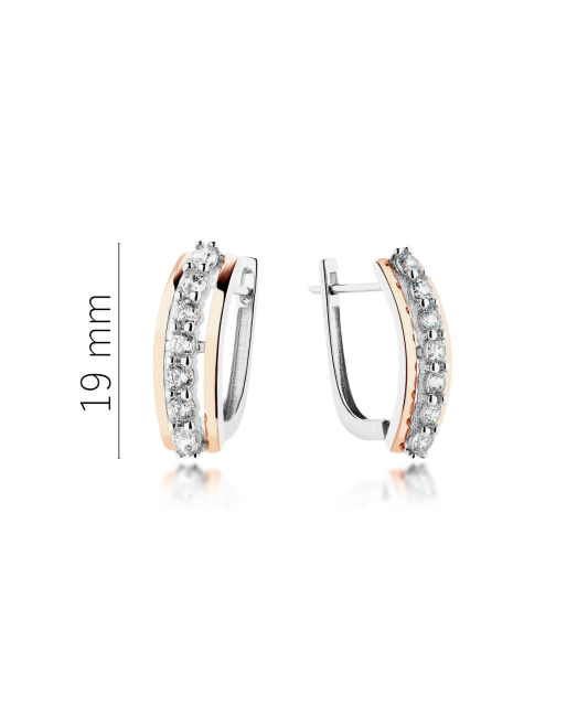 Серьги из позолоченного серебра с цирконами