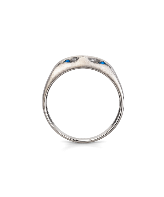 Серебряное кольцо с кристаллами