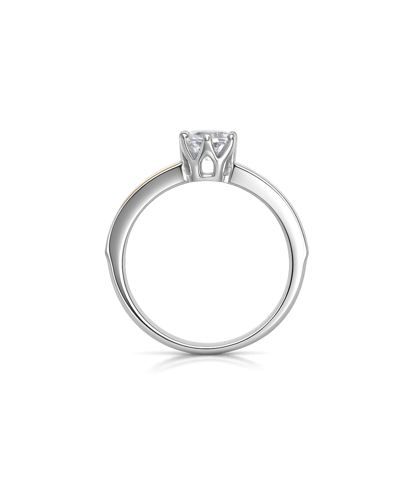 Hõbesõrmus kullatud tsirkoonidega