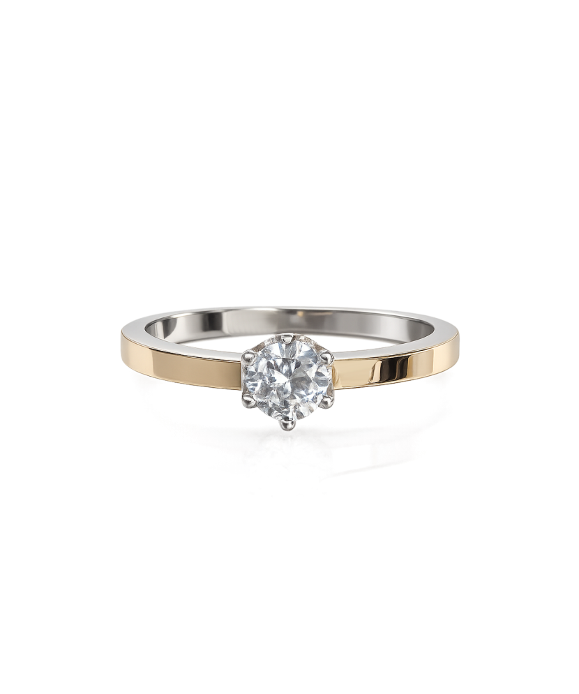 Hõbesõrmus kullatud tsirkoonidega