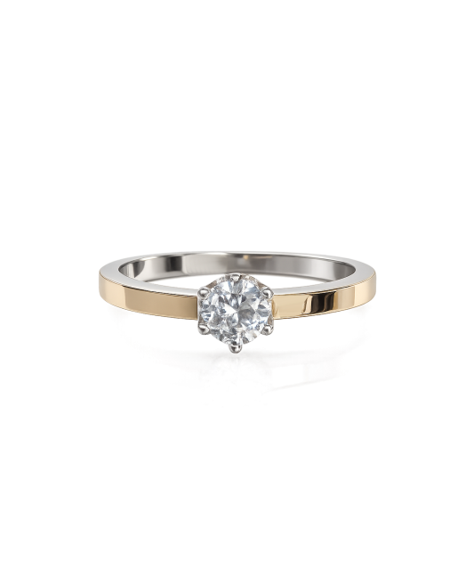 Hõbesõrmus kullatud tsirkoonidega