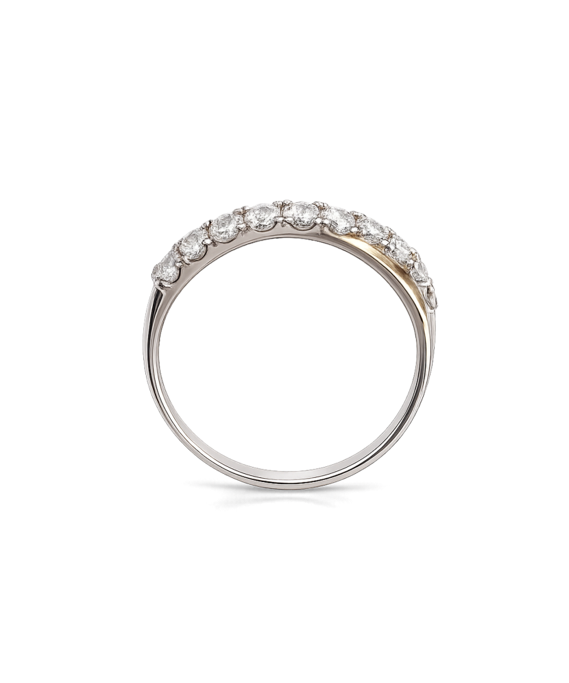 Hõbesõrmus kullatud tsirkoonidega