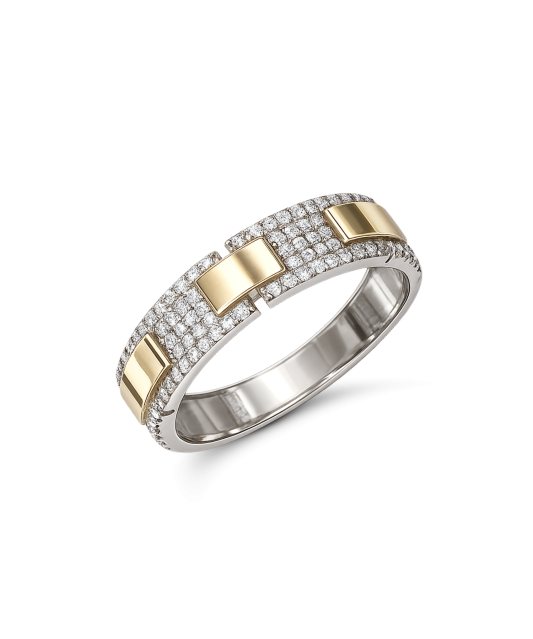 Hõbesõrmus kullatud tsirkoonidega