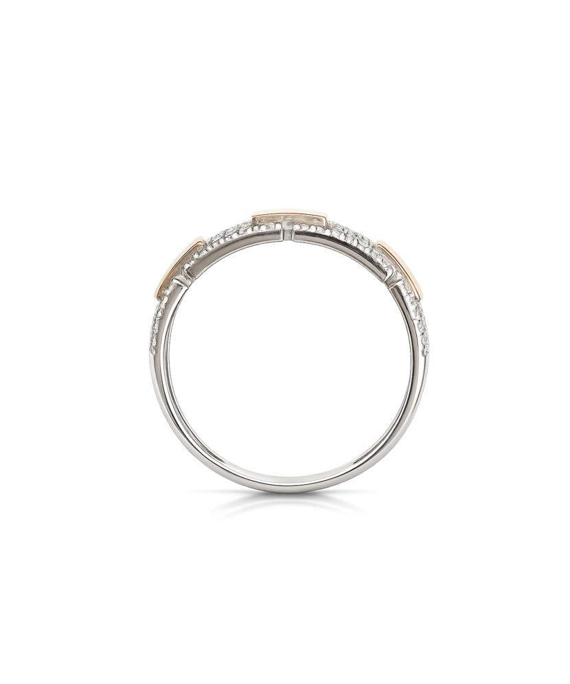 Hõbesõrmus kullatud tsirkoonidega