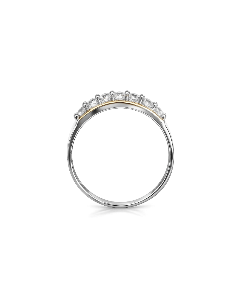 Hõbesõrmus kullatud tsirkoonidega