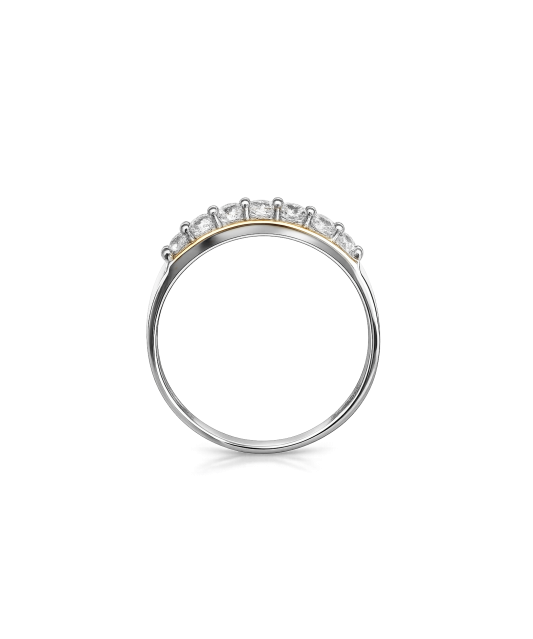 Hõbesõrmus kullatud tsirkoonidega