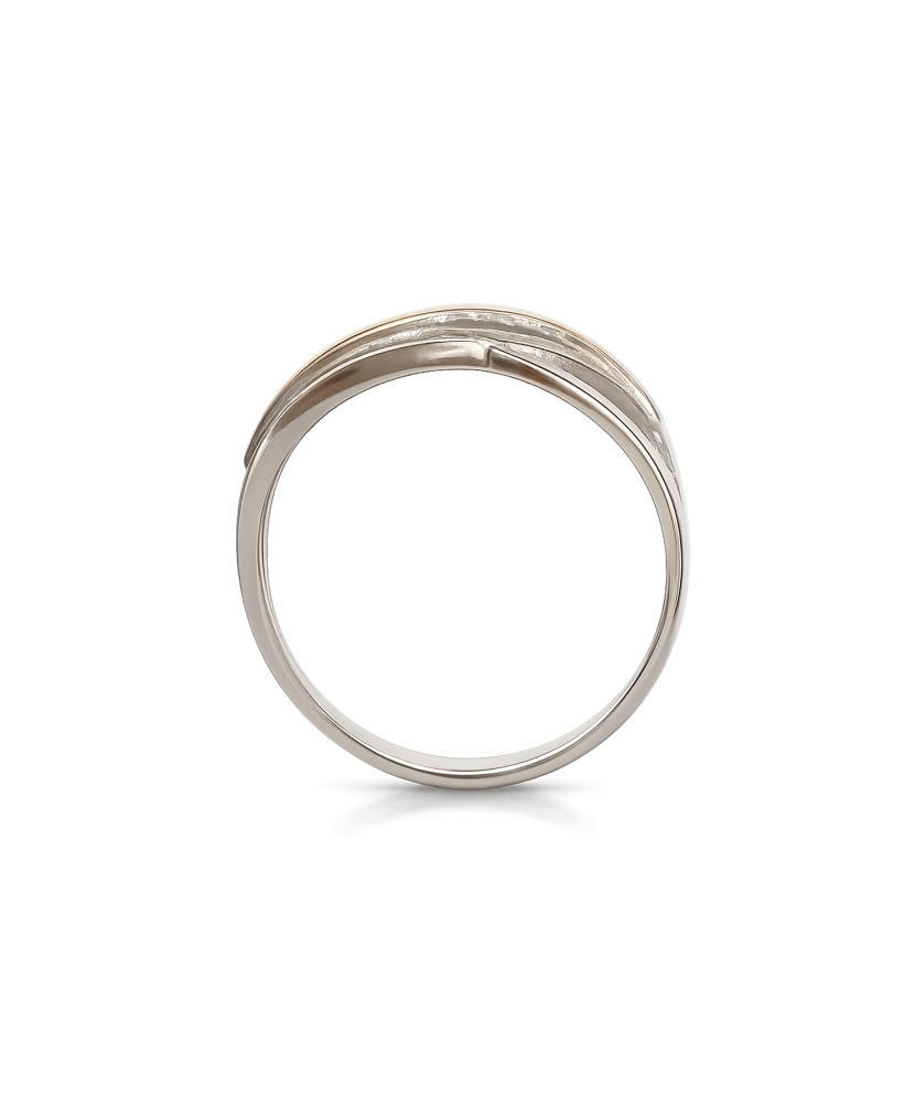 Hõbesõrmus kullatud tsirkoonidega