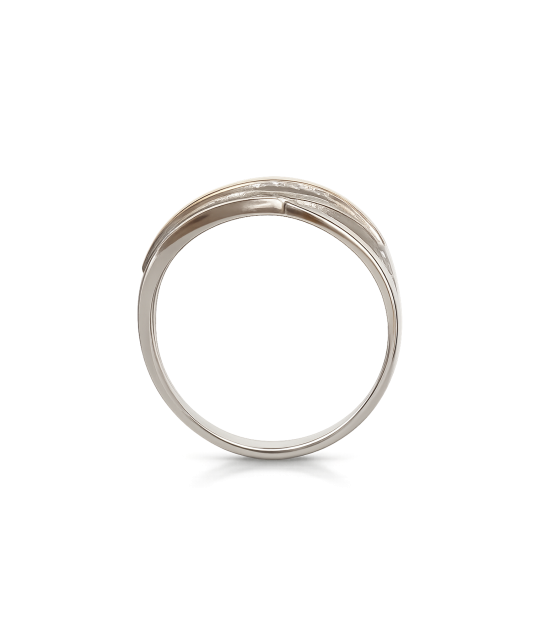 Hõbesõrmus kullatud tsirkoonidega