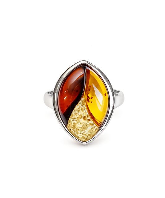 Hõbesõrmus merevaiguga