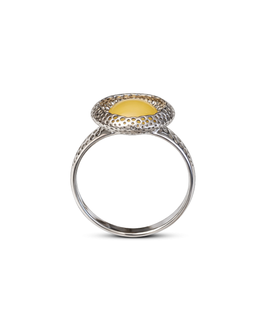 Hõbesõrmus merevaiguga