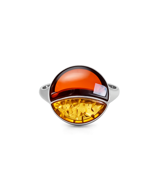 Hõbesõrmus merevaiguga