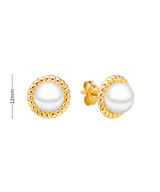 Kullatud hõbekõrvarõngad pärlitega