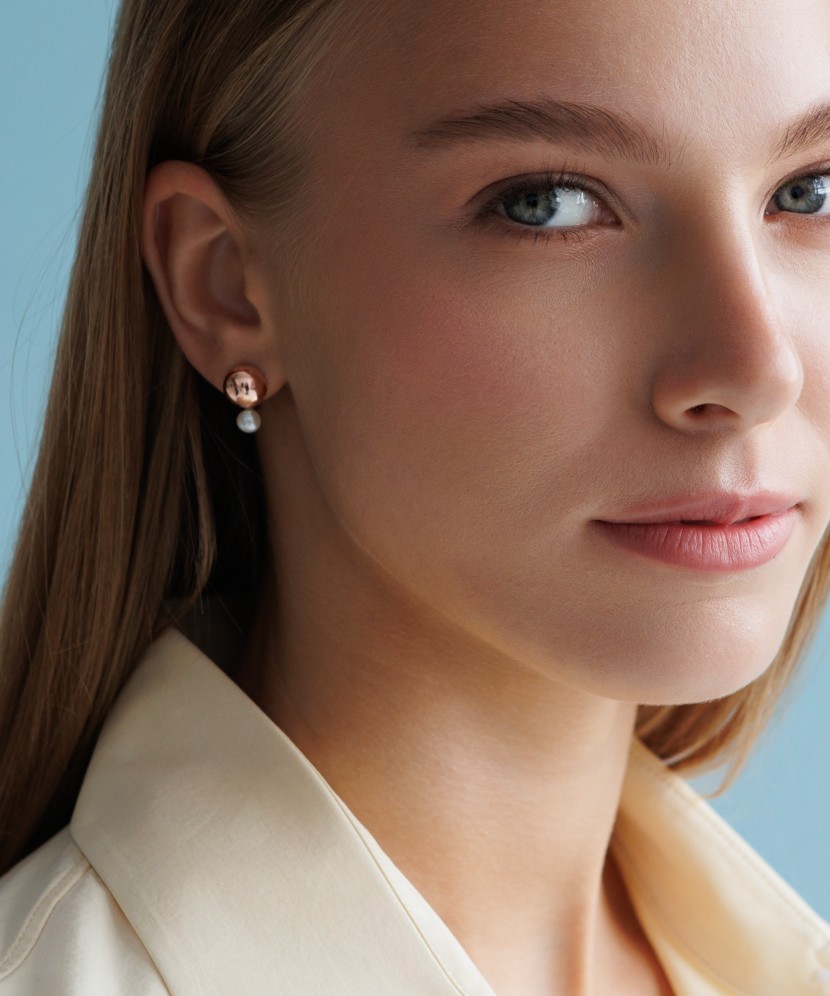 Kullatud hõbekõrvarõngad pärlitega