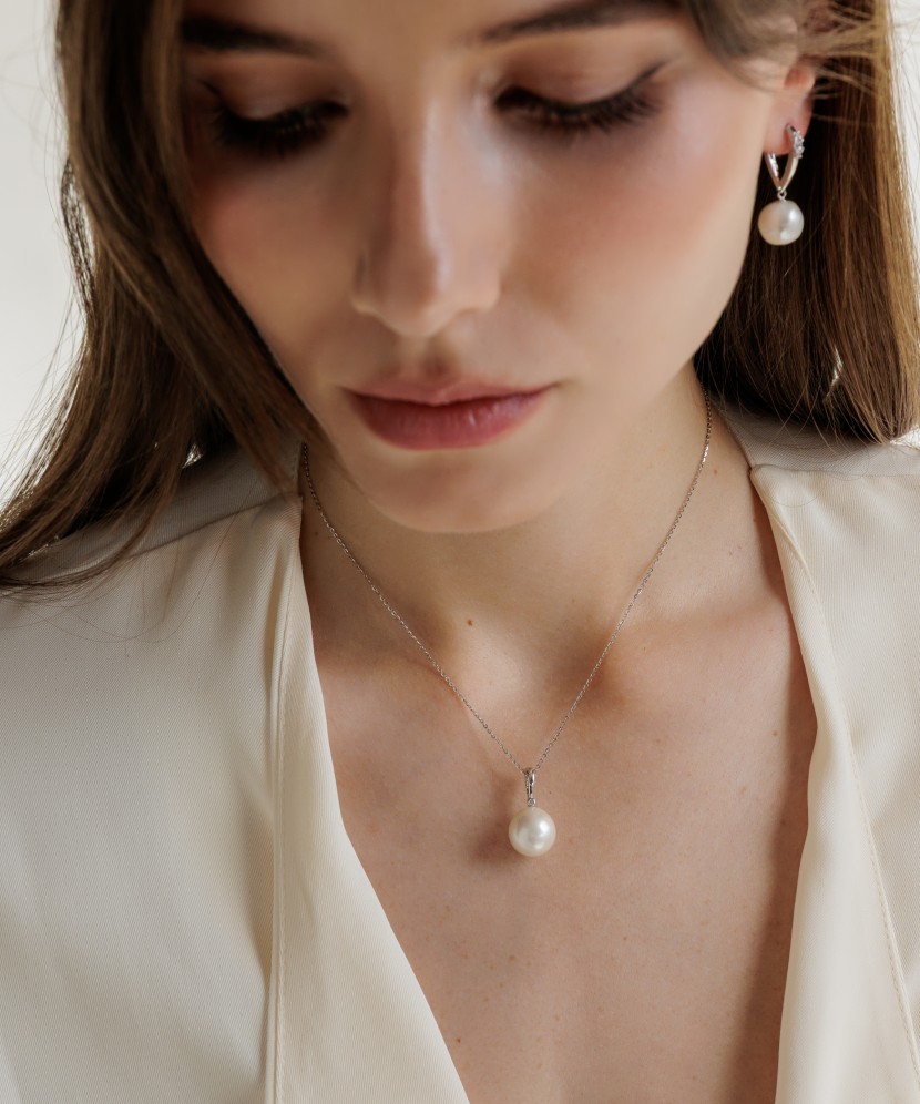 Hõbedane ripats Edisoni pärli ja tsirkooniga