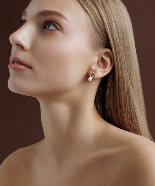 Kullatud hõbekõrvarõngad pärlitega