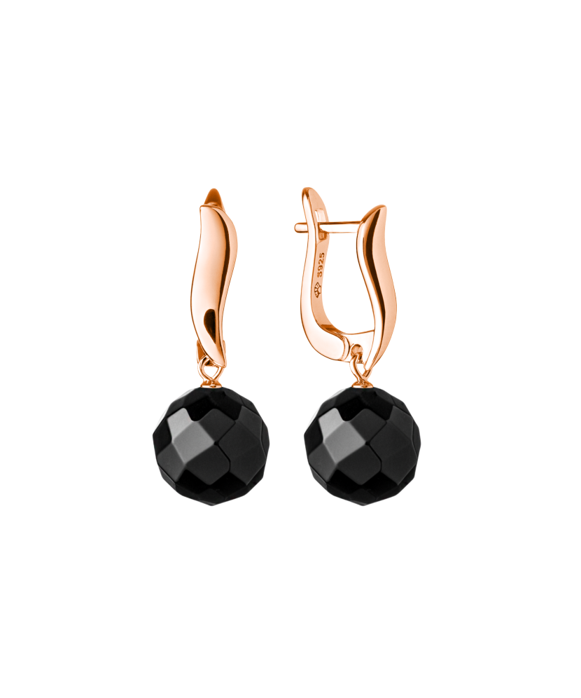 Kullatud hõbekõrvarõngad oonüksitega