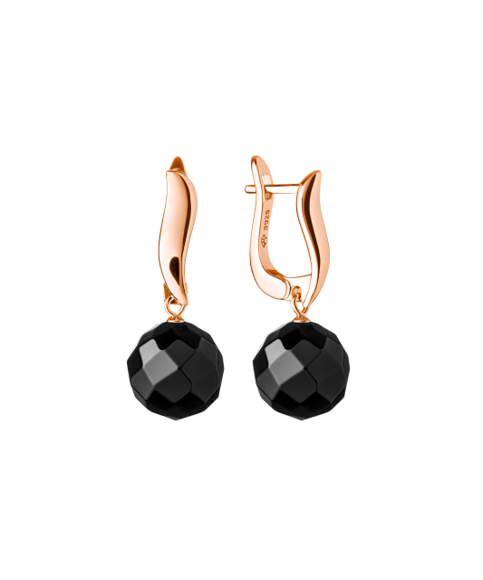 Kullatud hõbekõrvarõngad oonüksitega