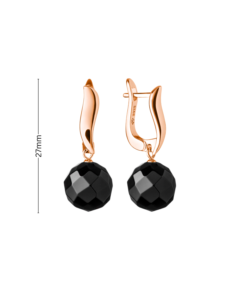 Kullatud hõbekõrvarõngad oonüksitega