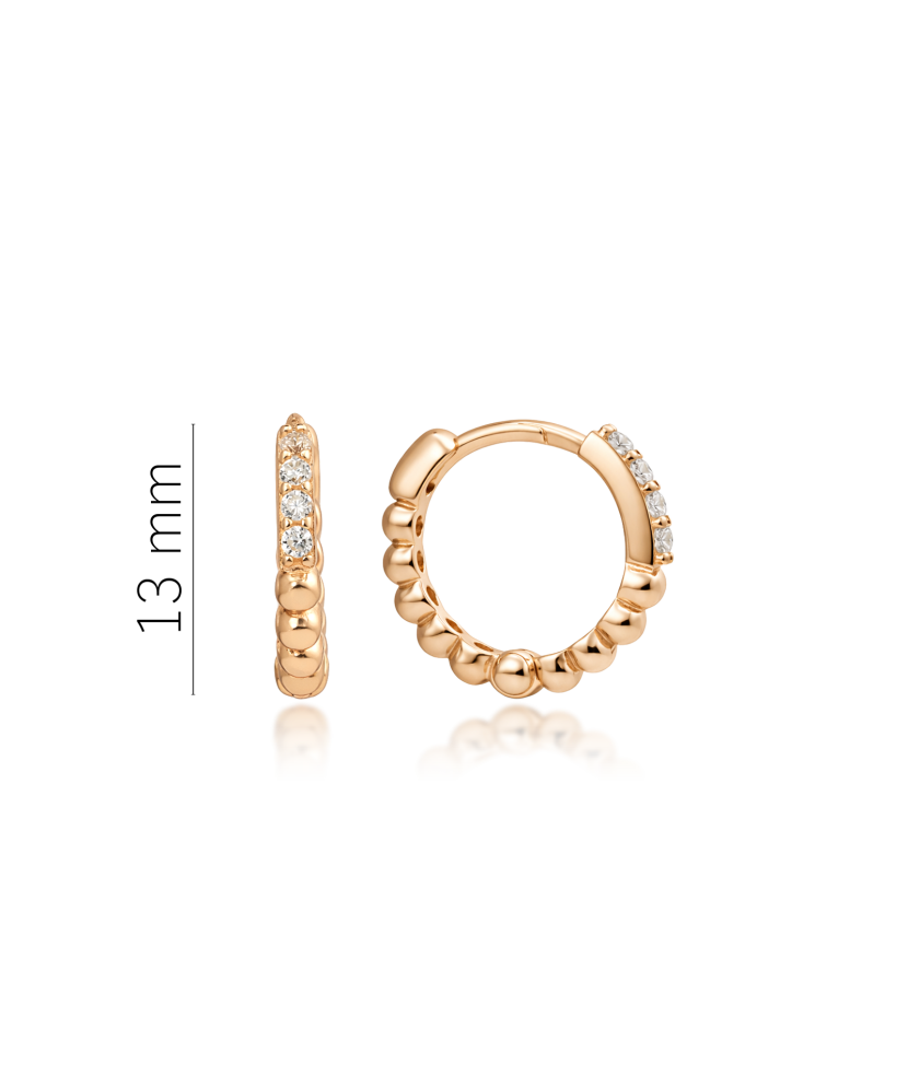 Kuldkõrvarõngad tsirkoonidega