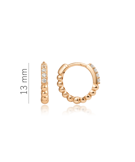 Kuldkõrvarõngad tsirkoonidega