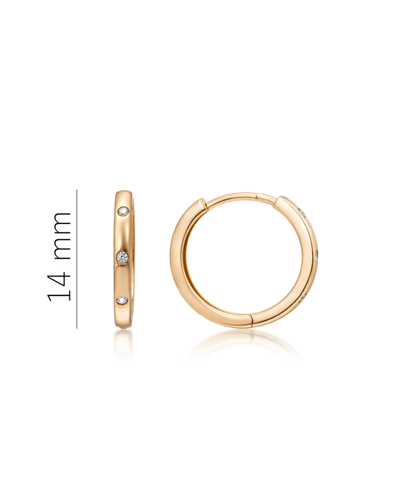 Kuldkõrvarõngad tsirkoonidega