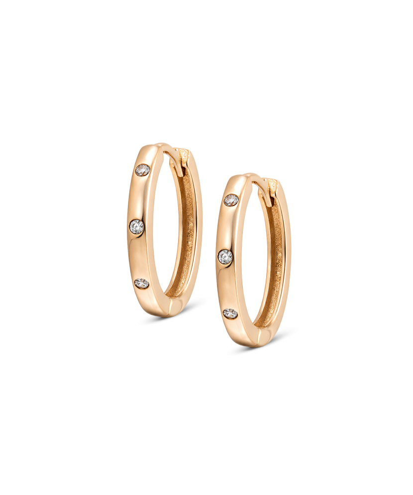 Kuldkõrvarõngad tsirkoonidega