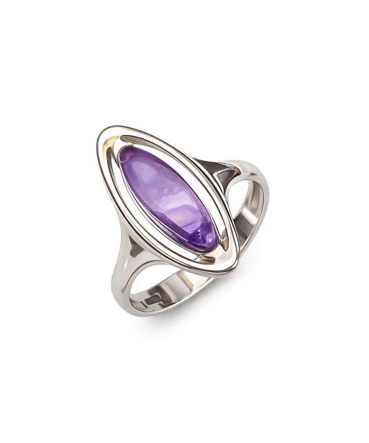 Серебряное кольцо с аметистом