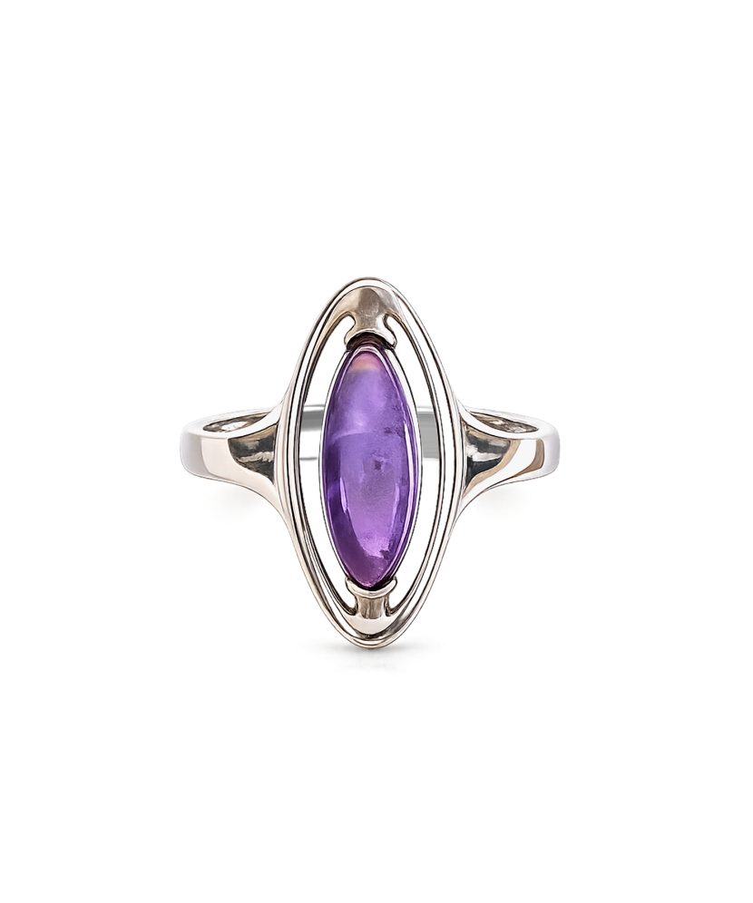 Серебряное кольцо с аметистом