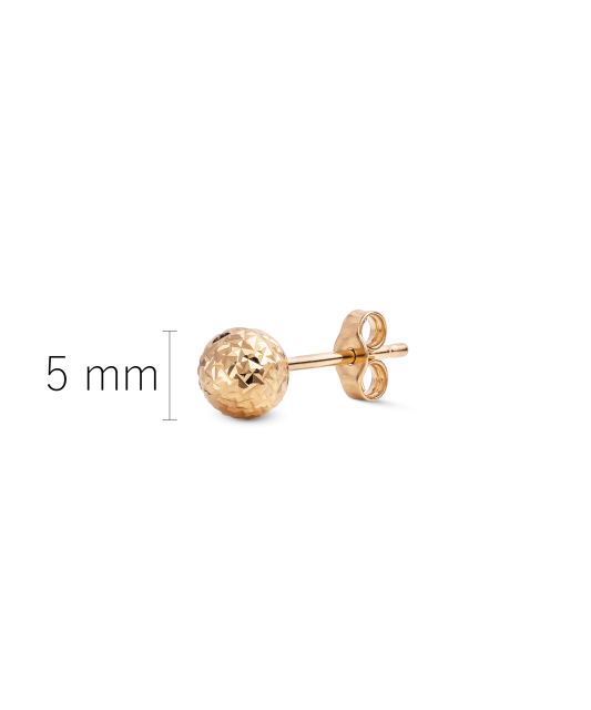 Kullast graveeritud kõrvarõngas 5mm (1tk)