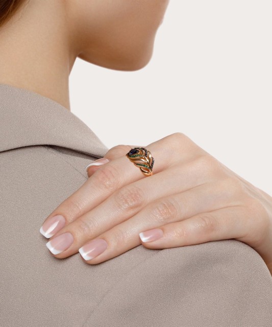 Kuldsõrmus tsirkoonidega - Kuldsõrmused - Goldinga