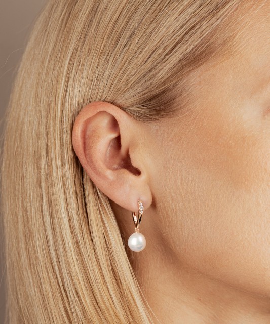 Kullatud hõbedast kõrvarõngad Edisoni pärlitega