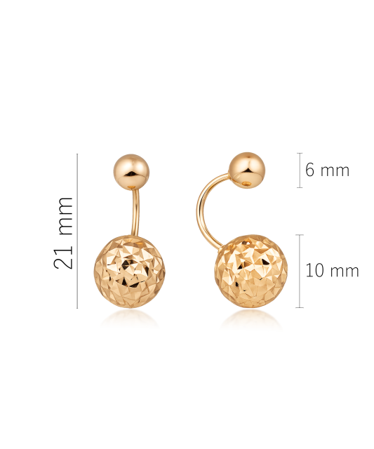 Graveeritud kuldkõrvarõngad