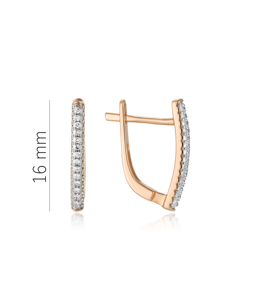 Золотые серьги с алмазами