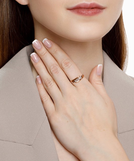 Kuldsõrmus tsirkoonidega - Kuldsõrmused - Goldinga