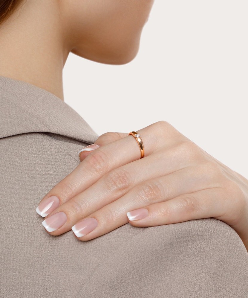 Auksinis žiedas su cirkoniu - Auksiniai žiedai - Goldinga