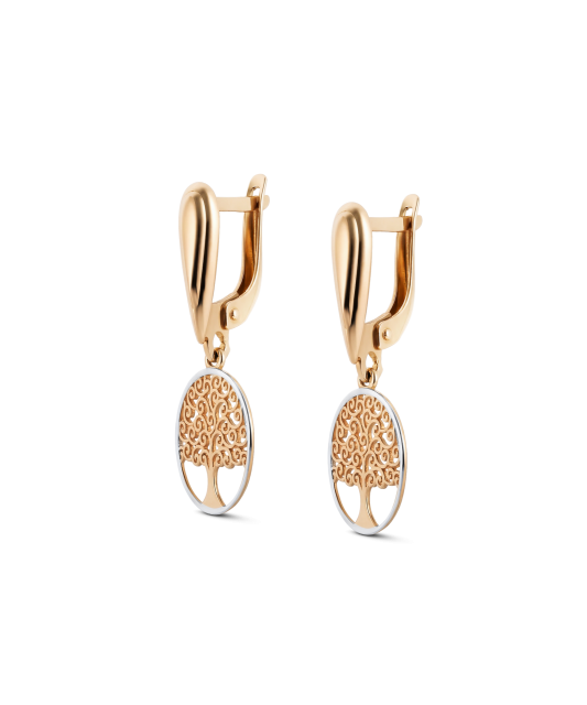 Kuldkõrvarõngad "elupuu"