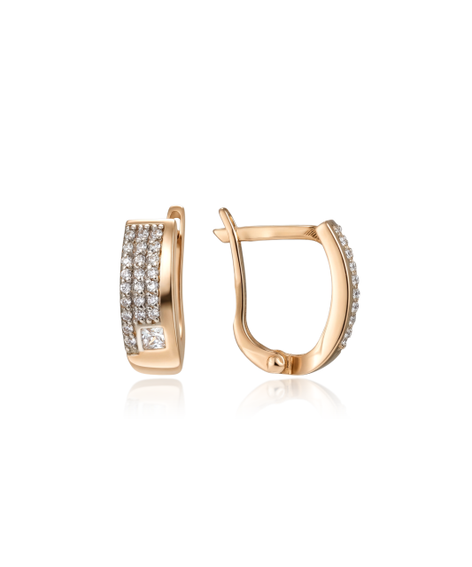 Kuldkõrvarõngad tsirkoonidega Goldinga 00469