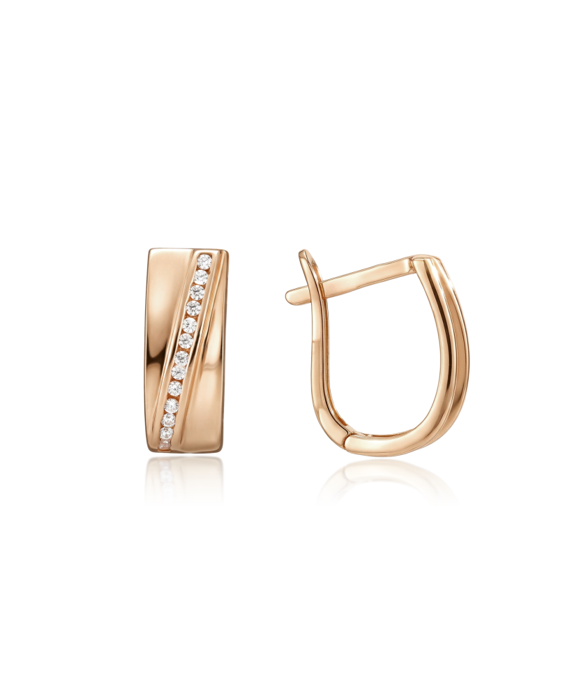 Kuldkõrvarõngad tsirkoonidega