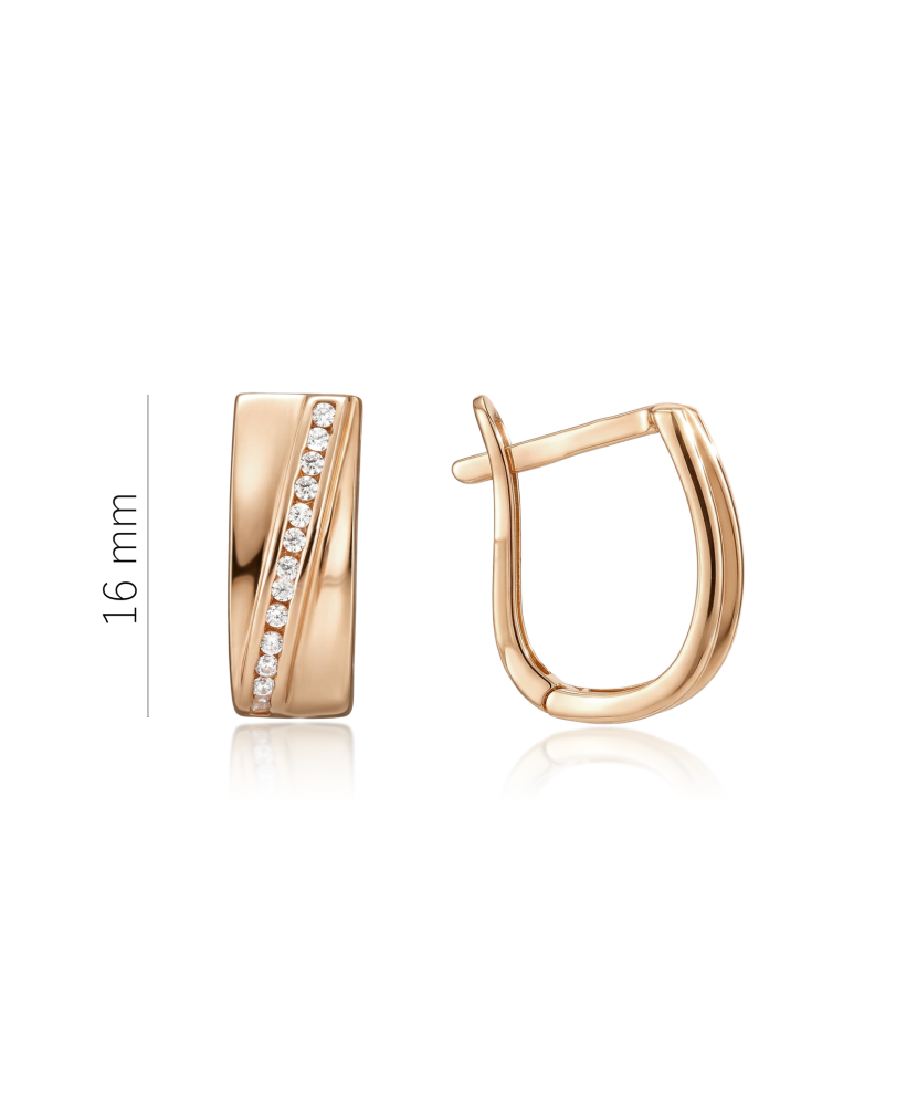 Kuldkõrvarõngad tsirkoonidega